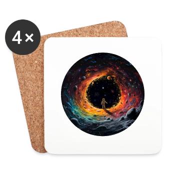 Kosmische Neugier - Untersetzer (4er-Set) - Weiß - Vorne