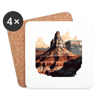 The Grand Canyon in Arizona - Coasters (set of 4) - white - Front
