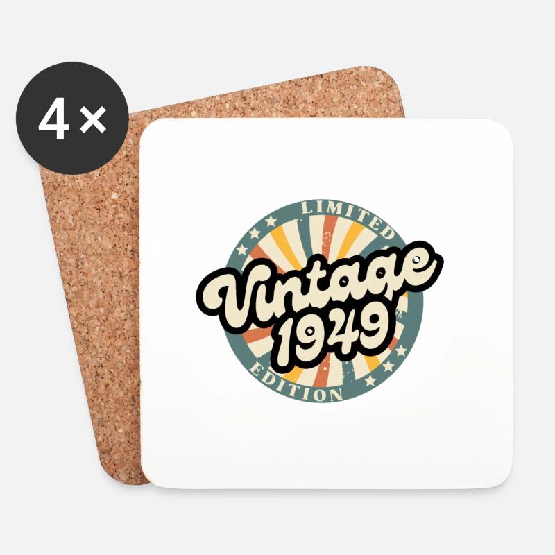 Limitierte Vintage-Auflage 1949 - Untersetzer (4er-Set) - Weiß