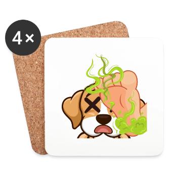 McDevs Stinkefuss - Untersetzer (4er-Set) - Weiß - Vorne