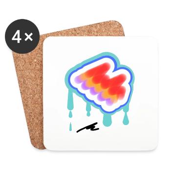 Delicious colors - Coasters (set of 4) - white - Front