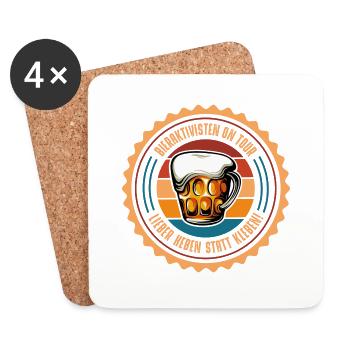 Bieraktivisten - Untersetzer (4er-Set) - Weiß - Vorne
