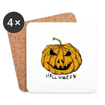 halloween - Dessous de verre (lot de 4) - blanc - Devant