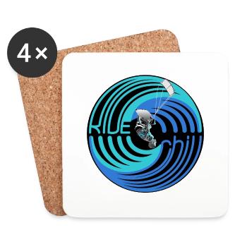 RIDE et chill - Dessous de verre (lot de 4) - blanc - Devant