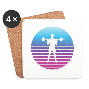 Endurance Training Weightlifting Women Strength Training - Coasters (set of 4) - white - Front