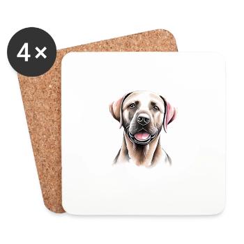 Labrador Retriever Labrador Owner Puppy - Coasters (set of 4) - white - Front