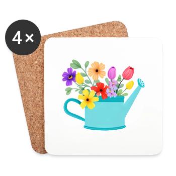 Flower Gift Flowers Garden Home Gardener Gardener Gardener - Coasters (set of 4) - white - Front