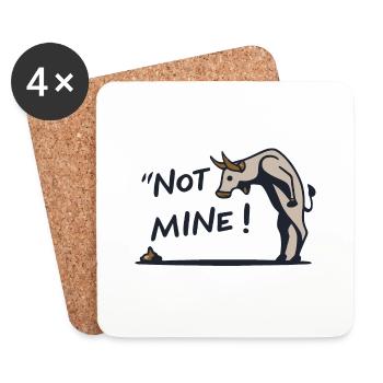 Not Mine! - Coasters (set of 4) - white - Front