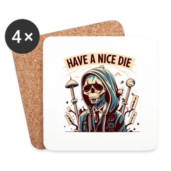 Have a nice Die - The Rebellious Soul - Coasters (set of 4) - white - Front