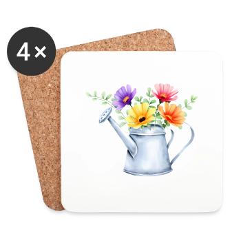 Flower Gift Flowers Garden Home Gardener Gardener Gardener - Coasters (set of 4) - white - Front