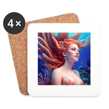 blockedName - Dessous de verre (lot de 4) - blanc - Devant