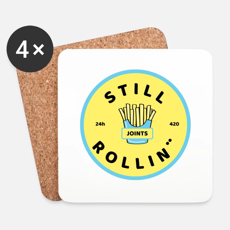 Stille Walzen - Untersetzer (4er-Set) - Weiß