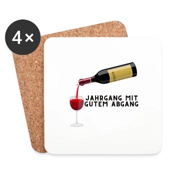 Matura Abgang - Untersetzer (4er-Set) - Weiß - Vorne