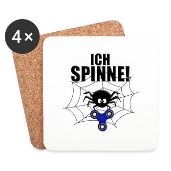 SPINNE - SPINNER - FIDGET TOY - KINDERSPIELZEUG - Untersetzer (4er-Set) - Weiß - Vorne