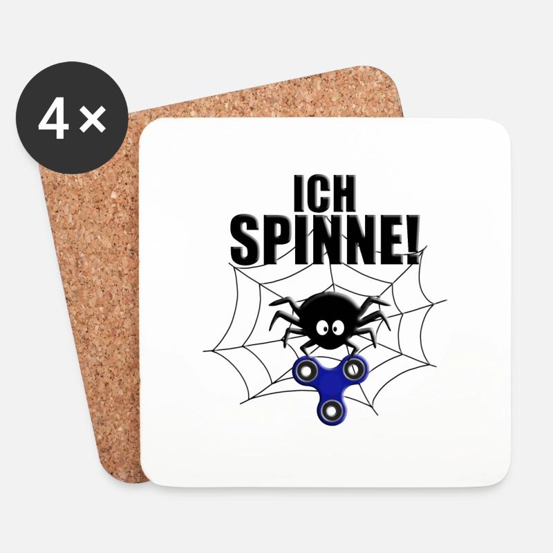 SPINNE - SPINNER - FIDGET TOY - KINDERSPIELZEUG - Untersetzer (4er-Set) - Weiß