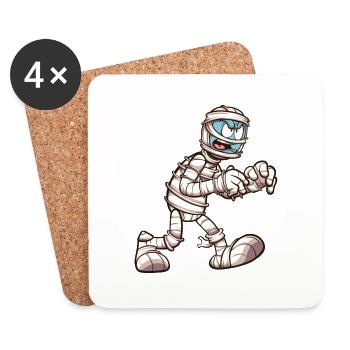 Walking Mummy - Coasters (set of 4) - white - Front