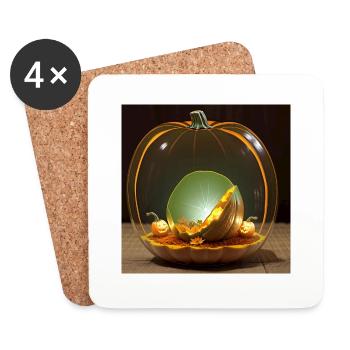 À l’intérieur par une gourde en verre - Dessous de verre (lot de 4) - blanc - Devant