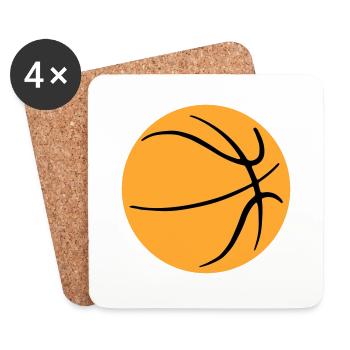 Basket-ball 20 - Dessous de verre (lot de 4) - blanc - Devant