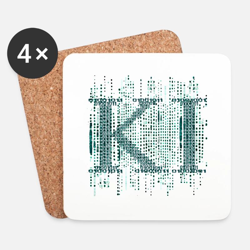 KI - Untersetzer (4er-Set) - Weiß