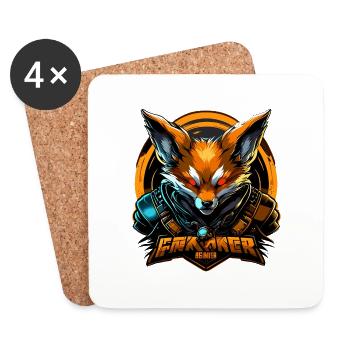 Fox Gaming - Coasters (set of 4) - white - Front