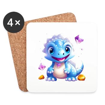 Crystal Dragon 02 - Untersetzer (4er-Set) - Weiß - Vorne