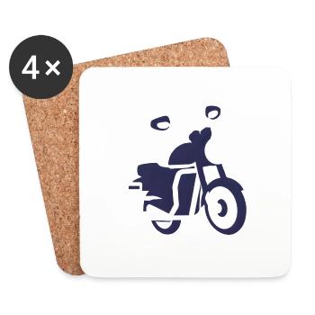 Motorcycle Motorcross Motorcyclist Motorcycle Fan - Coasters (set of 4) - white - Front