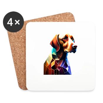 Labrador Retriever Labrador Propriétaire Chiot - Dessous de verre (lot de 4) - blanc - Devant