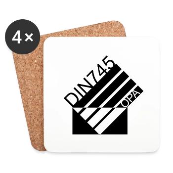 DIN OPA 745 - Dessous de verre (lot de 4) - blanc - Devant