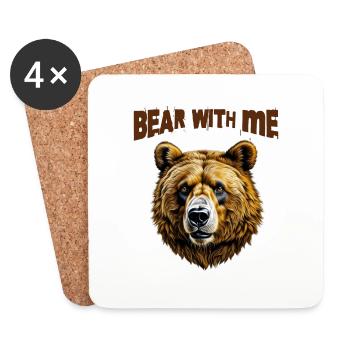 Bear with me - Coasters (set of 4) - white - Front