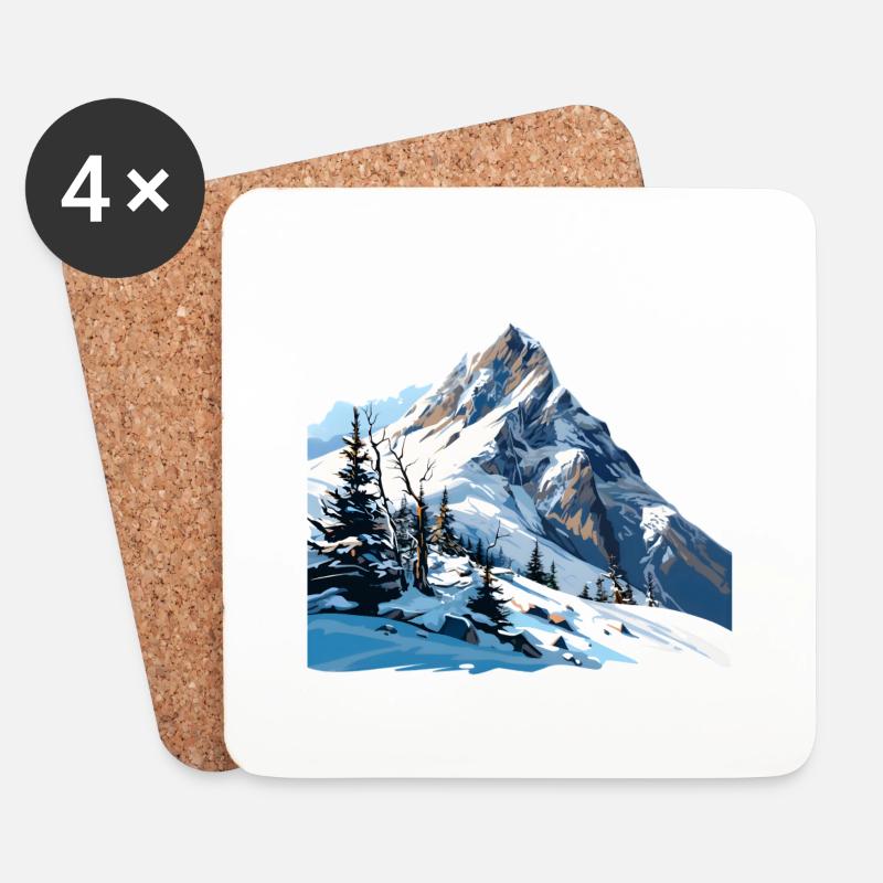 Endlich Winter - Untersetzer (4er-Set) - Weiß