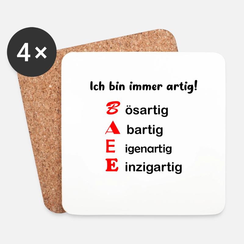 Artig Ouzimade - Untersetzer (4er-Set) - Weiß
