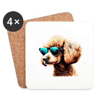 Poodle Dog Owner Dog Love Poodle Puppy Puppy Puppy - Coasters (set of 4) - white - Front