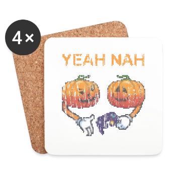 oui non Ugly Halloween Gaming - Dessous de verre (lot de 4) - blanc - Devant