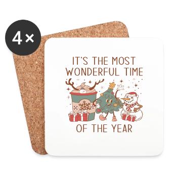 It´s the most wonderful Time of the Year - Untersetzer (4er-Set) - Weiß - Vorne