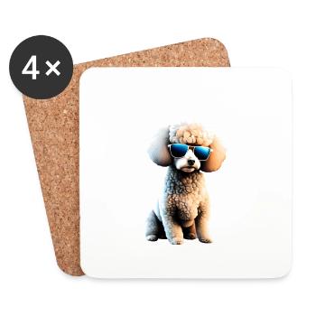 Poodle Dog Owner Dog Love Poodle Puppy Puppy Puppy - Coasters (set of 4) - white - Front
