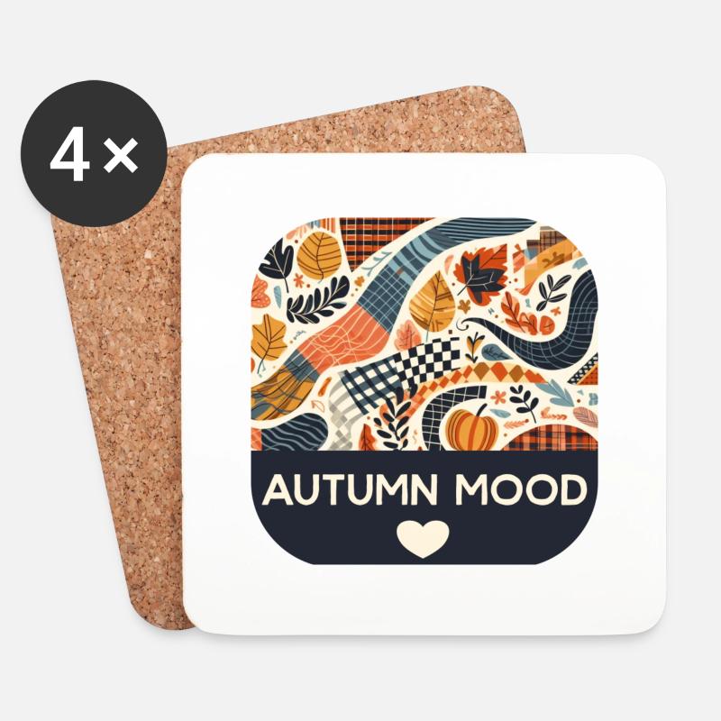 Autumn Mood - Untersetzer (4er-Set) - Weiß