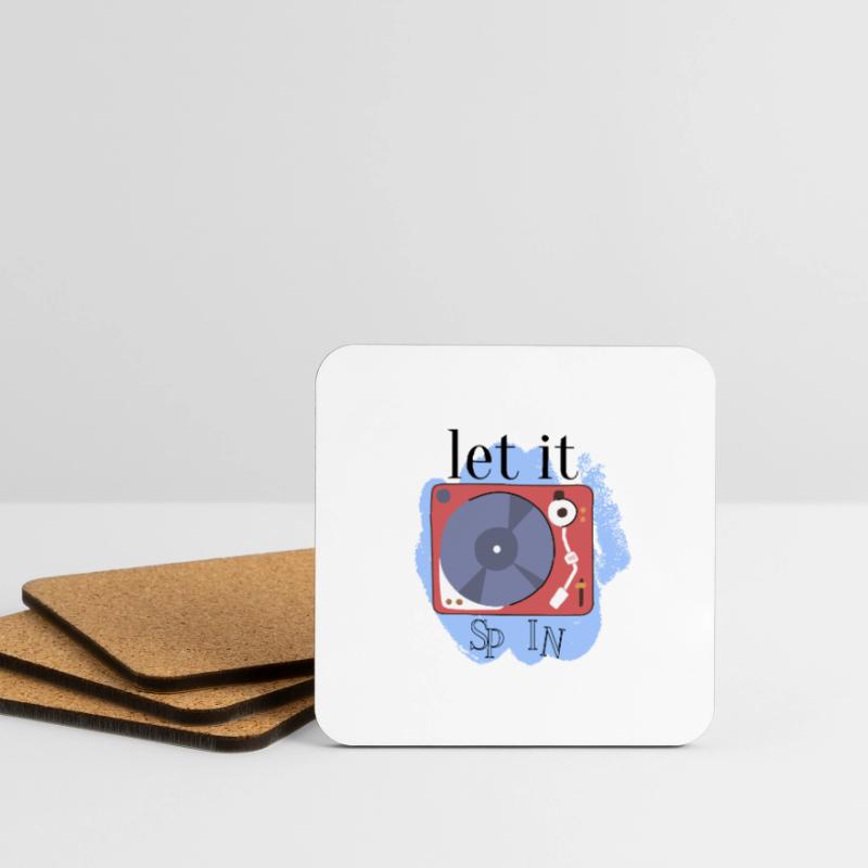 Let it spin! Coasters (set of 4)