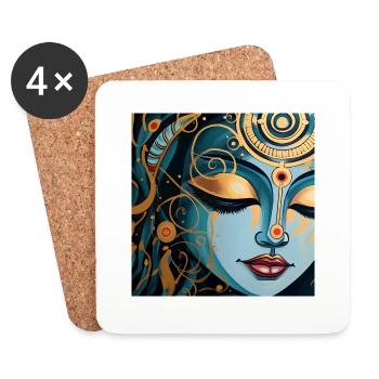 Chakra Girl - Coasters (set of 4) - white - Front