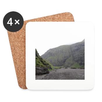 Islande - Dessous de verre (lot de 4) - blanc - Devant