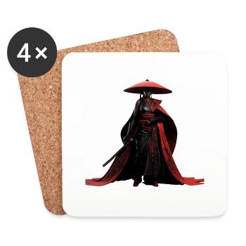 BLACK SAMOURAI - Dessous de verre (lot de 4) - blanc - Devant