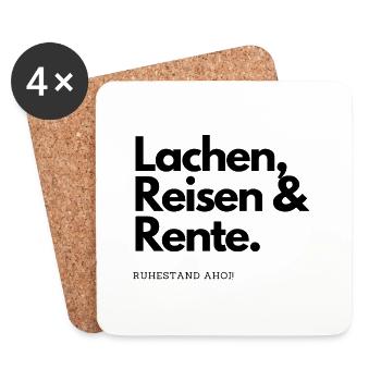 Ruhestand Ahoi! Lachen, Reisen & Rente. - Untersetzer (4er-Set) - Weiß - Vorne