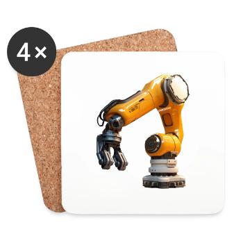 Inserter, RobotArm, Industrial High-Tech Style - Coasters (set of 4) - white - Front