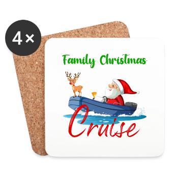Family Christmas Cruise 2023 - Coasters (set of 4) - white - Front