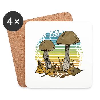 Fungi - Coasters (set of 4) - white - Front