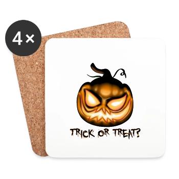 Trick or treat - Coasters (set of 4) - white - Front