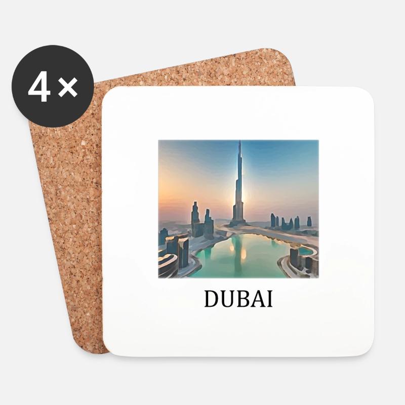 Dubai - Coasters (set of 4) - white