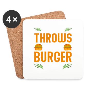 When Life throws you a Burger Eat it - Coasters (set of 4) - white - Front