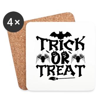Trick or Treat - Coasters (set of 4) - white - Front