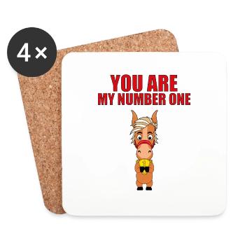 YOU ARE MY NUMBER ONE - PFERD - PFERDE - Untersetzer (4er-Set) - Weiß - Vorne