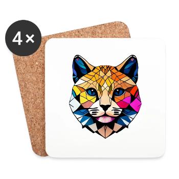 Cat, Pet, Cat Owner, Domestic Cat, Kitten - Coasters (set of 4) - white - Front
